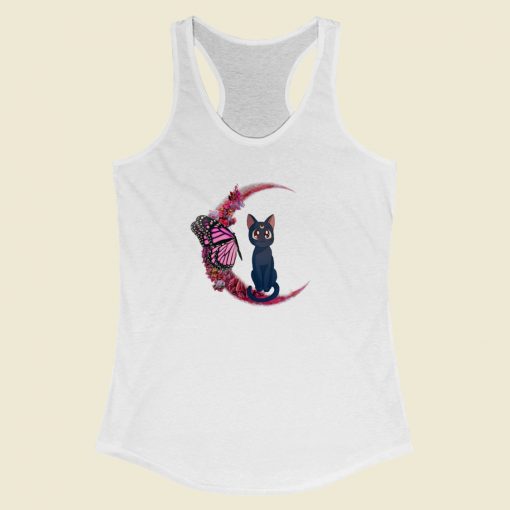 Luna Moon And Butterfly Racerback Tank Top