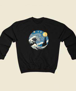 The Great Starry Wave Sweatshirt Style