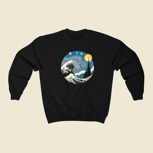 The Great Starry Wave Sweatshirt Style
