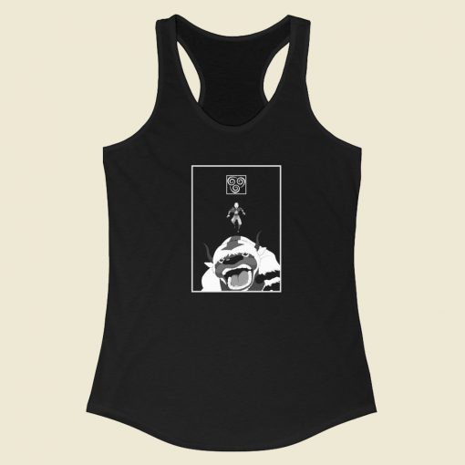 Avatar Aang And Yip On Shape Racerback Tank Top