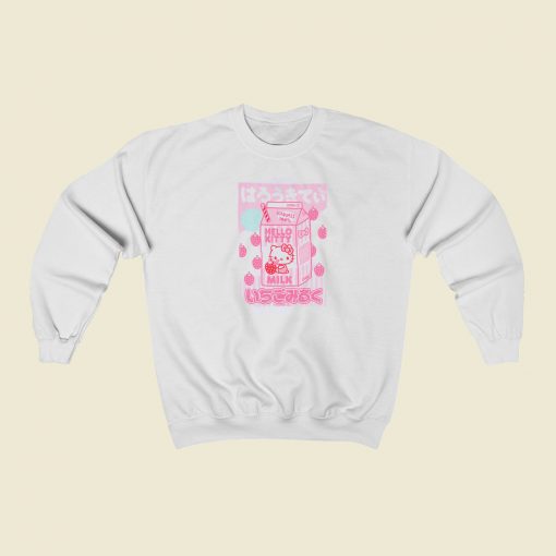 Hello Kitty Strawberry Milk Sweatshirt Style