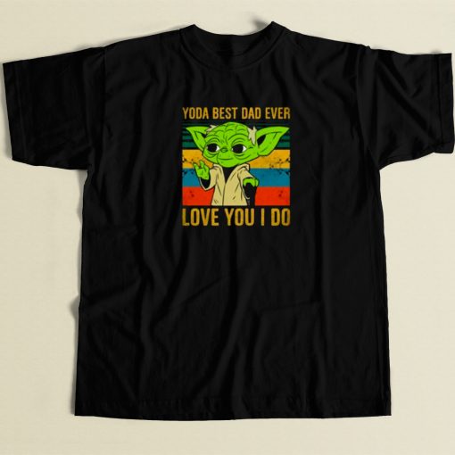 Yoda Best Dad Ever 80s Retro T Shirt Style