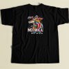 Cat Riding Dinosaur Meowica 80s Retro T Shirt Style