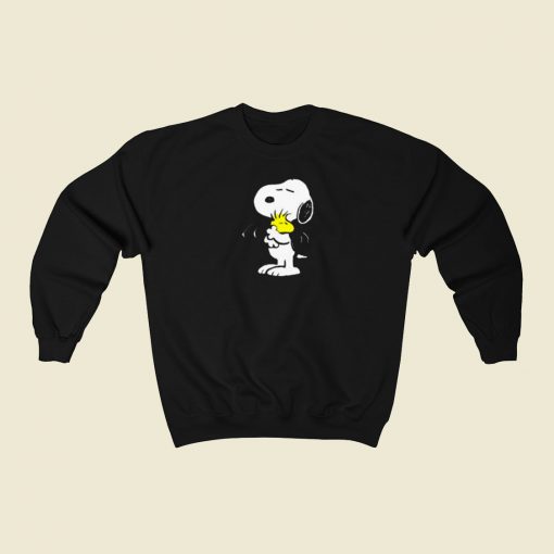 Cute Peanut Hug Snoopy 80s Retro Sweatshirt Style