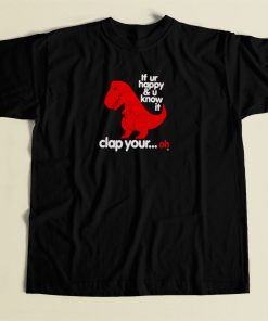 Funny T Rex Clap Your Oh 80s Retro T Shirt Style