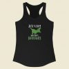 Just A Boy Who Loves Dinosaurs 80s Retro Racerback Tank Top