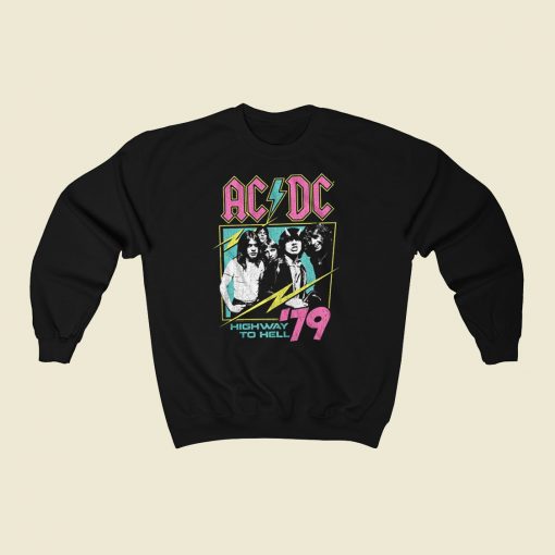AC DC Highway To Hell 80s Sweatshirt Style