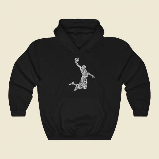Basketball Player Typography Hoodie Style
