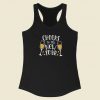 Cheers To The New Year 80s Retro Racerback Tank Top