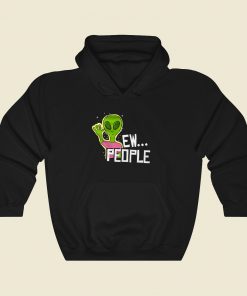 Ew People In Space Area 80s Retro Hoodie Style