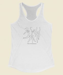 Fearless One Line Picasso 80s Retro Racerback Tank Top