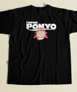 Finding Ponyo Parody 80s Retro T Shirt Style