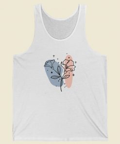 Floral Abstract Art 80s Retro Tank Top