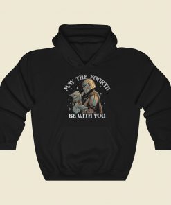 May The Fourth Be With You 80s Retro Hoodie Style