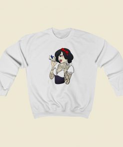 Snow White Punk Rock 80s Retro Sweatshirt Style