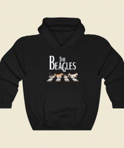 The Beagles Cross The Road 80s Hoodie Style