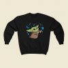 The Child With Blue Butterflies 80s Retro Sweatshirt Style