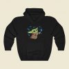 The Child With Blue Butterflies 80s Retro Hoodie Style