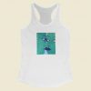 Two Green Faces Indie 80s Racerback Tank Top