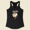 Cat I Own This Bed Meme 80s Racerback Tank Top