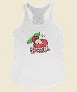 Chill Lychee Funny 80s Racerback Tank Top