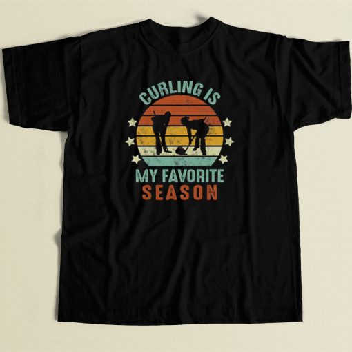 Curling Is My Favorite 80s Retro T Shirt Style