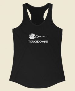 Funny Football Expectant 80s Racerback Tank Top