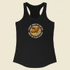 Funny Inappropriate Sausage 80s Racerback Tank Top