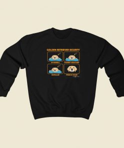 Funny Security Golden Retriever 80s Sweatshirt Style