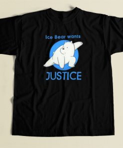 Ice Bear Wants Justice 80s Retro T Shirt Style