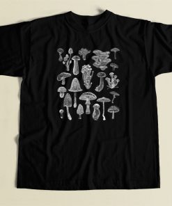 Mushroom Dark Academia 80s Retro T Shirt Style