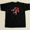 Valentines Heart Holding Lacrosse 80s Retro T Shirt Style