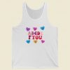 ABCDEFU Matching Colour 80s Tank Top