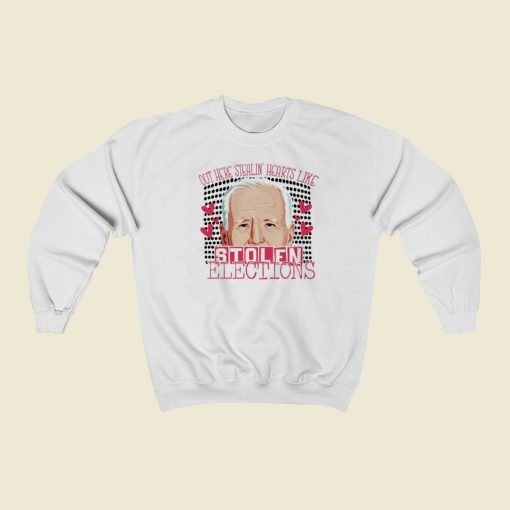 Biden Out Here Stealin Hearts 80s Sweatshirt Style