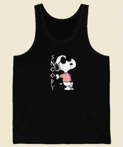 Cool Snoopy In Pink 80s Tank Top