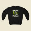 Eat All The Pickles Funny Dabbing 80s Sweatshirt Style
