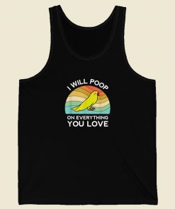 Funny Parrot I Will Poop 80s Tank Top