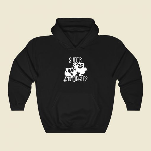 Ghost Sheets Giggles Pun Funny Hoodie Style