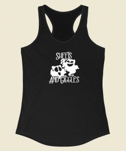 Ghost Sheets Giggles Pun Funny 80s Racerback Tank Top