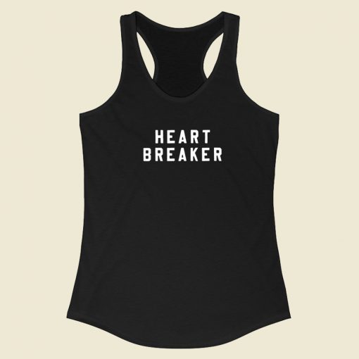 Heart Breaker Block Valentine 80s Racerback Tank Top