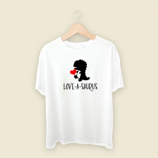 Love A Saurus Valentine Day 80s T Shirt Style