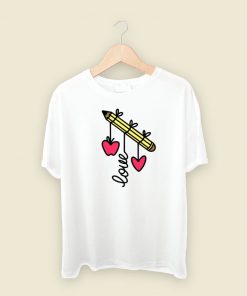 Love Pencil Valentine 80s T Shirt Style