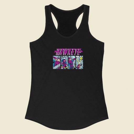 Marvel Hawkeye Just One Chance 80s Racerback Tank Top