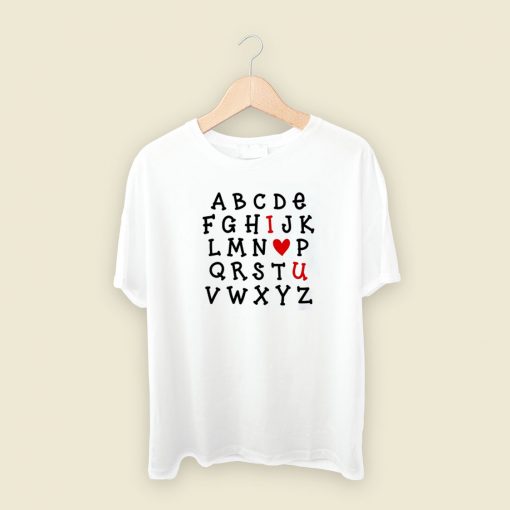 Teaching Alphabet Valentine 80s T Shirt Style