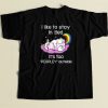 Unicorn Like To Stay In Bed 80s T Shirt Style