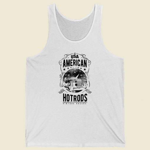Usa American Hot Rods Vintage 80s Tank Top