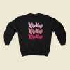 Xo Heart Kisses Happy Valentine 80s Sweatshirt Style