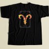 Floral Zodiac Sign Aries 80s T Shirt Style
