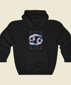 Floral Zodiac Sign Cancer Hoodie Style