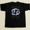 Floral Zodiac Sign Cancer 80s T Shirt Style
